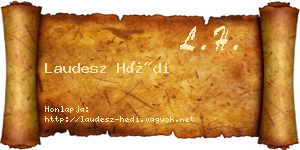 Laudesz Hédi névjegykártya